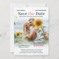 Coral & Storm Romcom Poster Photo Save the Date