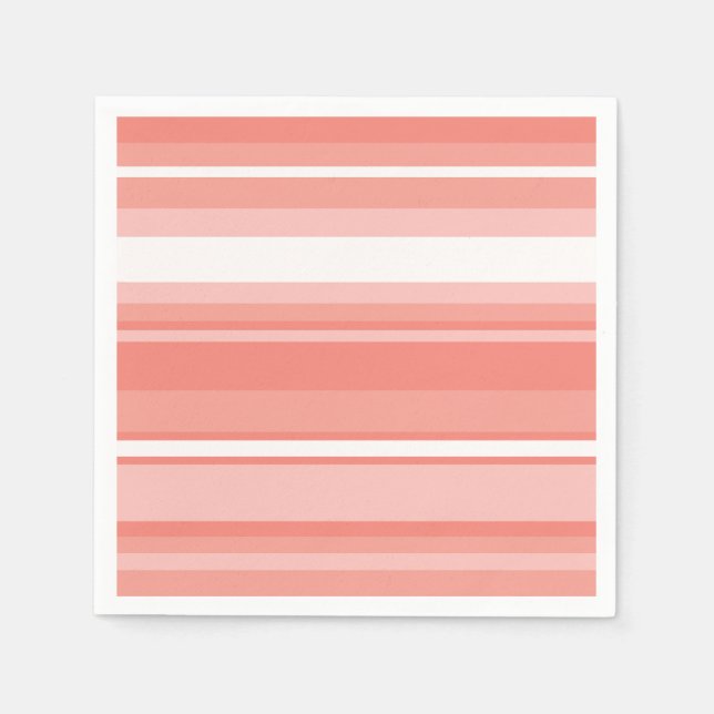 Coral stripes napkin (Front)