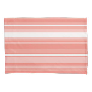 Coral stripes pillowcase