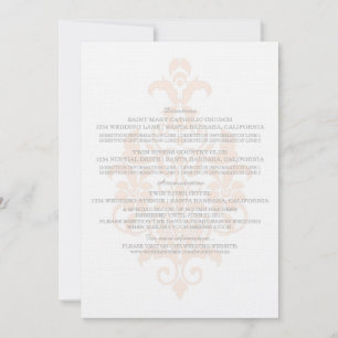 Coral Subtle Damask Information Card