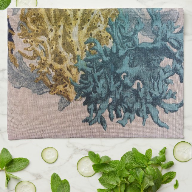 Coral Tea Towel (Folded)