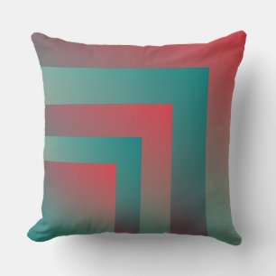 coral teal shades cushion