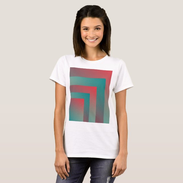coral teal shades T-Shirt (Front Full)