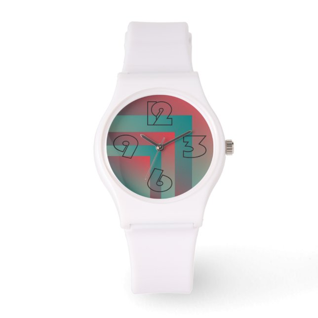 coral teal shades watch (Front)