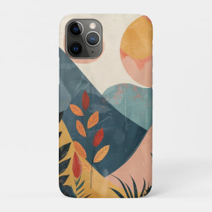 Coral Teal Twin Suns Boho Mountain Landscape Case-Mate iPhone Case