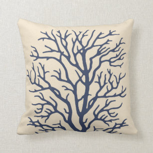 Cream and navy cushions clearance