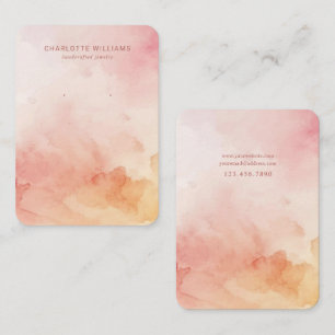 Coral Watercolor Custom Jewellery Display Card