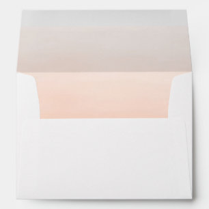 Coral Watercolor Ombre Envelopes