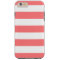 Coral White Stripes Pattern Girly