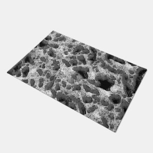 Coral with black and white colour round pillow doormat