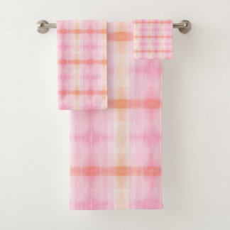Coral With Pinks Bath Towel Set