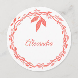 Coral Woodsy Wedding Statement Place Or Escort