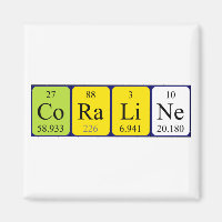 Coraline periodic table name magnet