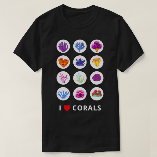 Corals Lovers Coral Reef Aquarist Reefer Aquarium  T-Shirt (Design Front)
