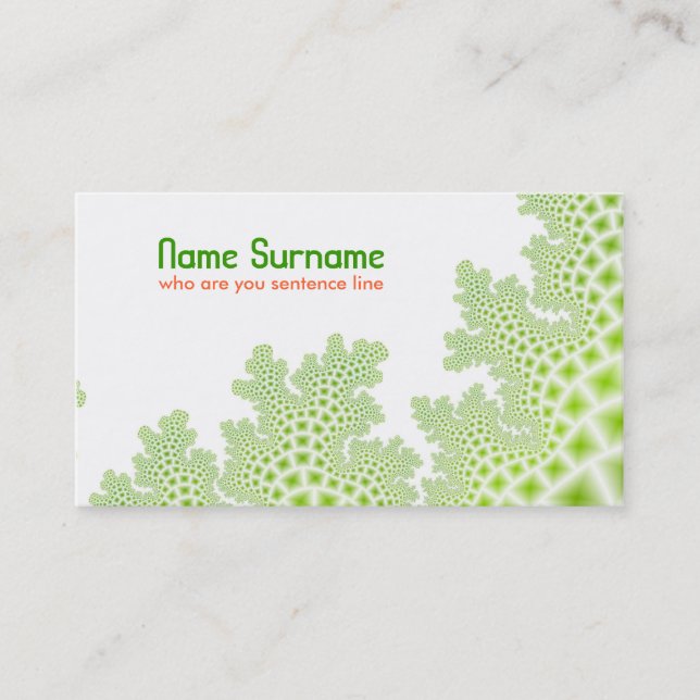 corals plants business card (Front)