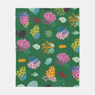 Corals & Sea Plants: Underwater Pattern Fleece Blanket