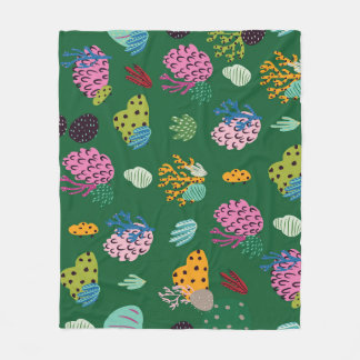 Corals & Sea Plants: Underwater Pattern Fleece Blanket