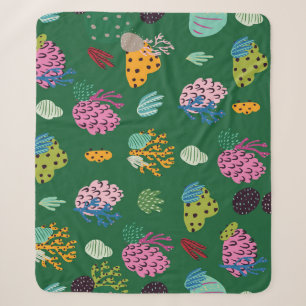 Corals & Sea Plants: Underwater Pattern Sherpa Blanket