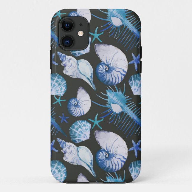 Corals With Shells Pattern Case-Mate iPhone Case (Back)