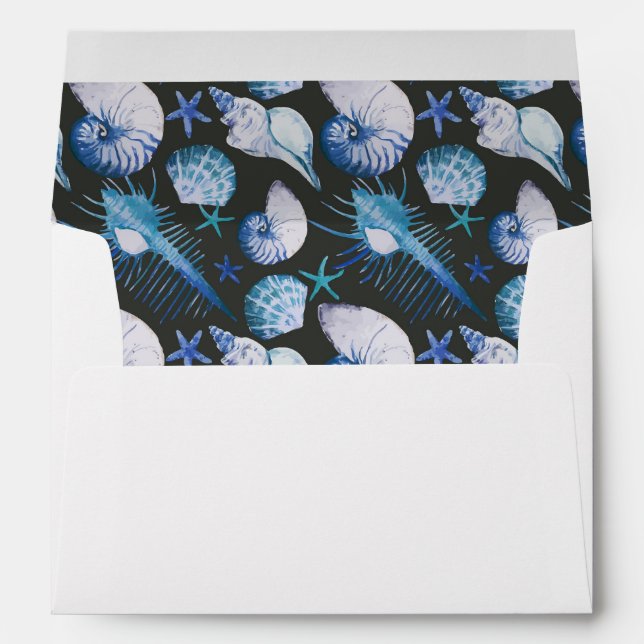Corals With Shells Pattern Envelopes (Back (Bottom))