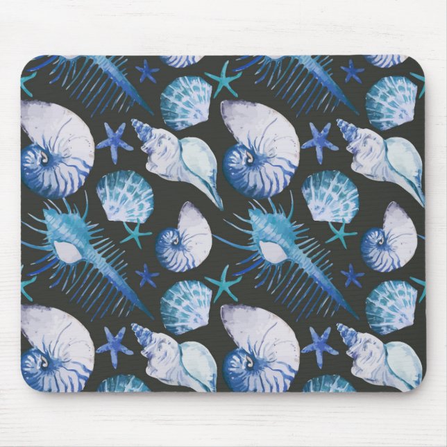 Corals With Shells Pattern Mouse Pad (Front)