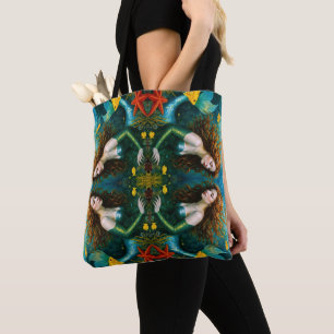 “Coralyn” – Beautiful Mystical Mermaid Tote Bag