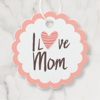 Corazón de mamá de amor - regalo del Día de la Mad Favour Tags