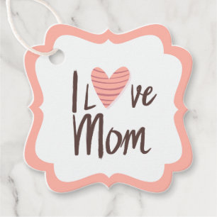 Corazón de mamá de amor - regalo del Día de la Mad Favour Tags