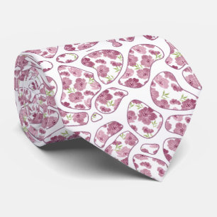 Corbata con manchas de flores lindas tie