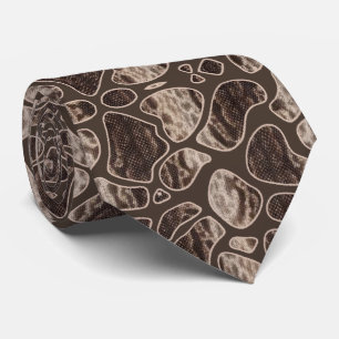 Corbata con manchas de serpiente marrón tie