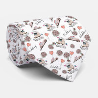 Corbata de Boda con pájaros de novios