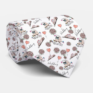 Corbata de Boda con pájaros de novios Tie