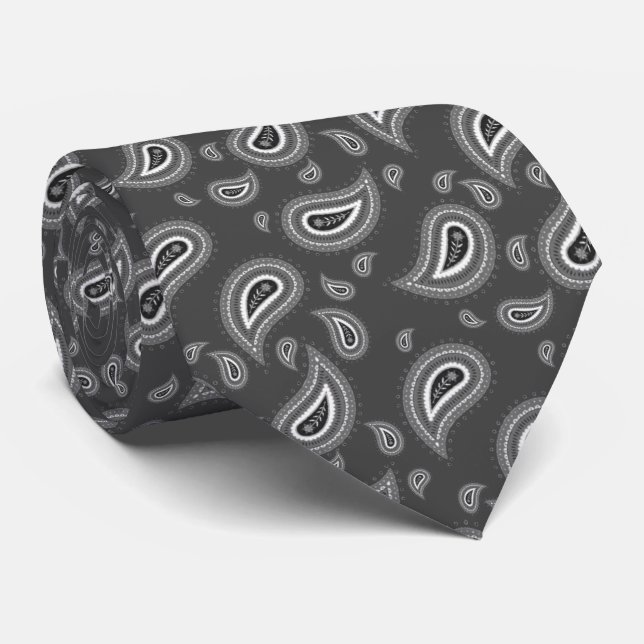 Corbata elegante gris tie (Rolled)