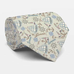 Corbata estilo marino con barco tie