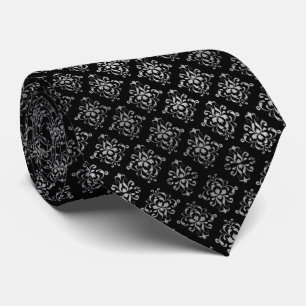 Corbata negra con gris tie