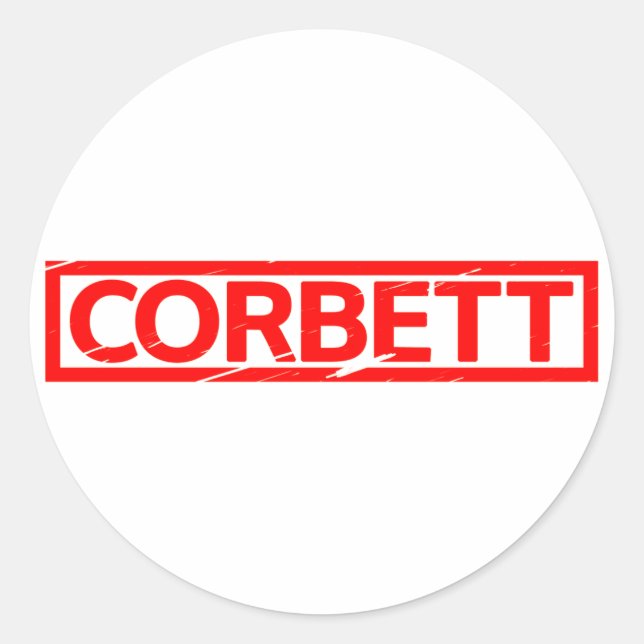 Corbett Stamp Classic Round Sticker (Front)