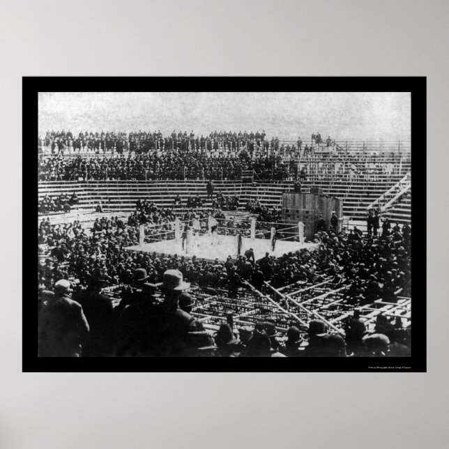 Corbett vs. Fitzsimmons Boxing Match 1897 Poster (Front)