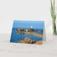 Corbiere lighthouse at low tide
