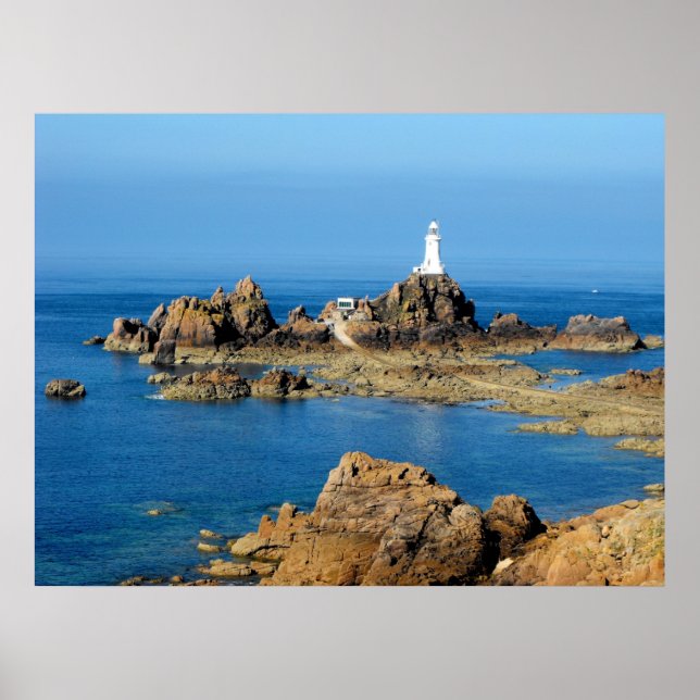 Corbiere lighthouse at low tide poster (Front)