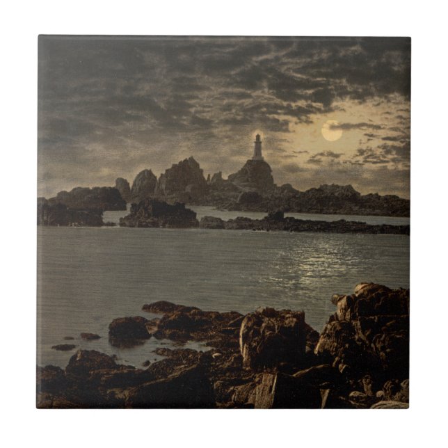 Corbiere Lighthouse II, Jersey, England Tile (Front)