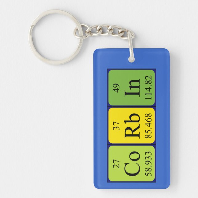 Corbin periodic table name keyring (Front)