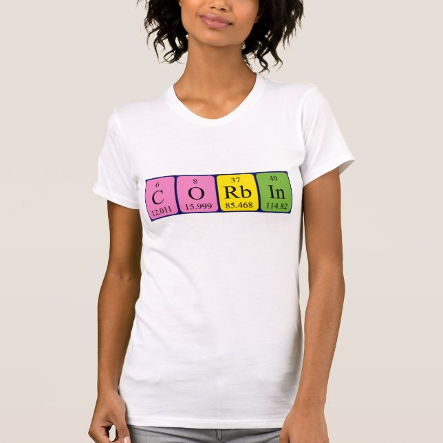 Corbin periodic table name shirt (Front)