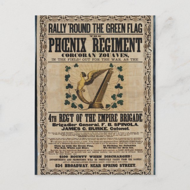 Corcoran Zouaves Postcard (Front)