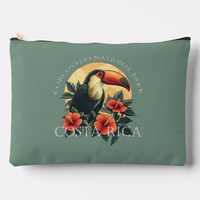 Corcovado Costa Rica Toucan Accessory Pouch (Front)