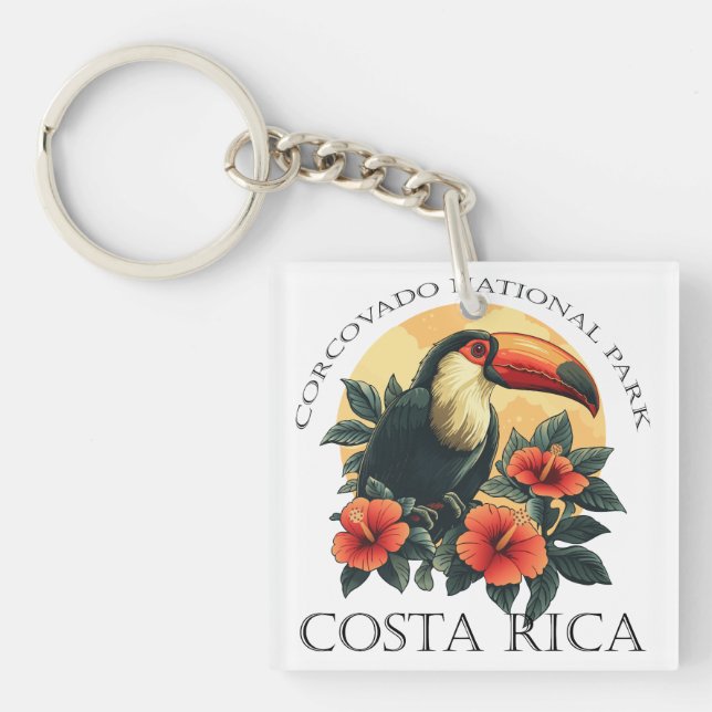 Corcovado Costa Rica Toucan Key Ring (Front)