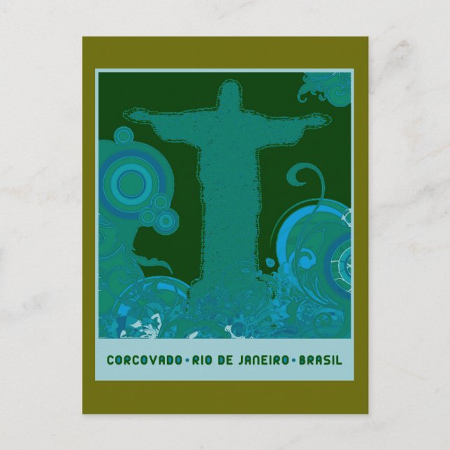 Corcovado graphic design postcard (Front)