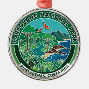 Corcovado National Park Costa Rica Metal Tree Decoration
