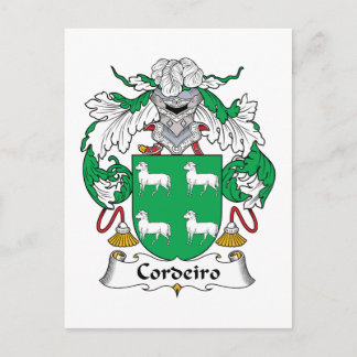 Cordeiro Family Crest Postcard