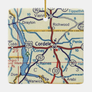 Cordele Georgia Ceramic Ornament
