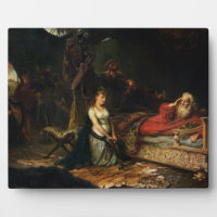 Cordelia and King Lear (oil on canvas)